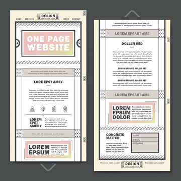 trendy one page website design template