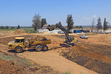 Construction of a residential area.