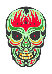 sugar skull day of the dead illustrations design