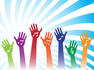 music hand background
