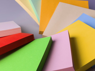Sticky notes in different colors