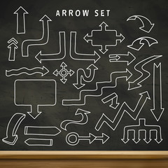 modern education concept arrows set