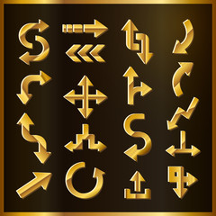 luxury golden arrows set