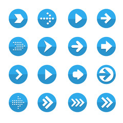 simplicity flat design arrows set