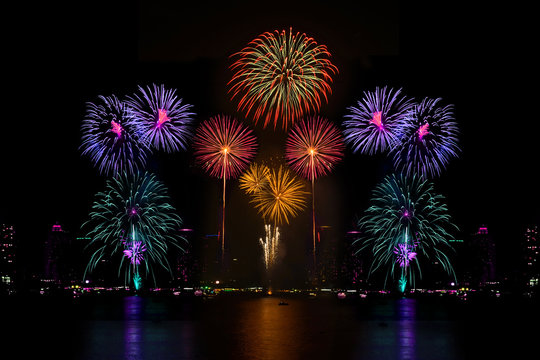 Beautiful firework display for celebration 