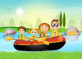 family rafting