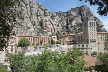 Fototapeta na wymiar Abadía de Montserrat, Barcelona, Cataluña, España