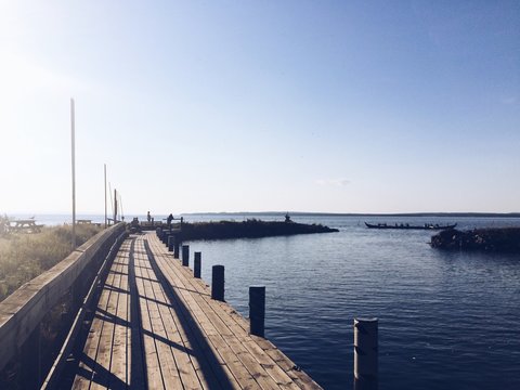 jetty, lake siljan, tallberg, sweden