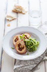 Bacon and chicken roll