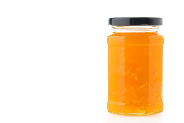 Marmalade jam isolated