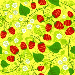 Seamless strawberry pattern.