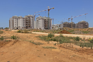 Construction of a residential area.