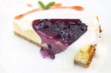 Cheesecake on a plate