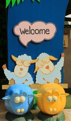 The Welcome Sign in Front of Farm