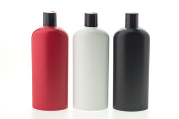 Blank shampoo bottles