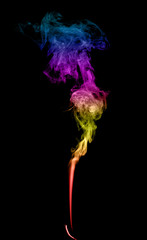 Abstract multicolored smoke