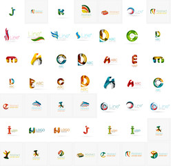 Large corporate company logo collection. Universal icon set for