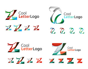Letter business emblem collection