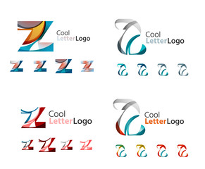 Letter business emblem collection