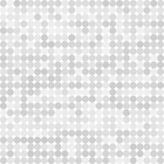 Abstract digital grey circles on white background seamless patte