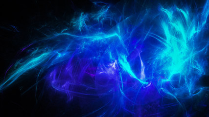 Blue glowing energy with flashes