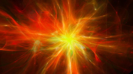 Big colored energy explosion