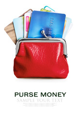 Different credit cards in purse
