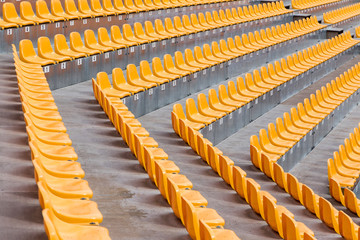 Obraz premium orange stadium seats tilt