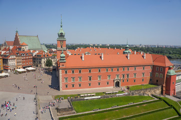 Naklejka na ściany i meble Warsaw, Poland. View from the top of the city hall.