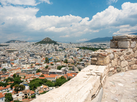 Blick auf Athen mit Lykavittos H&uuml;gel
