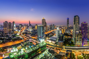 Bangkok twilight.