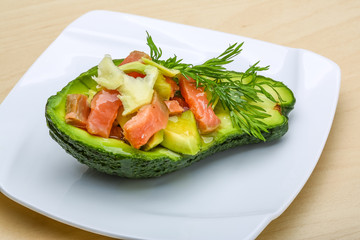 Salmon and avocado salad