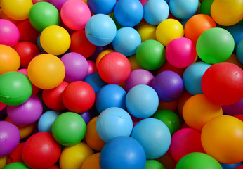 Fototapeta na wymiar Texture of colorful plastic balls background