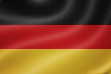 Germany flag on the fabric texture background
