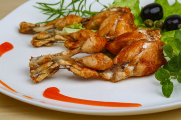 Fried frog legs