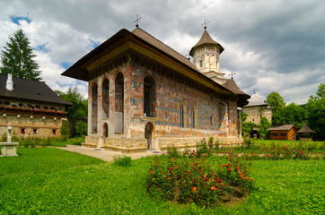 Fototapeta na wymiar Moldovita monastery in Romania
