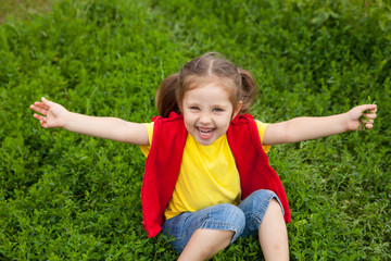 Little girl in meadow