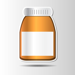 medicine bottle icon - vector illustration