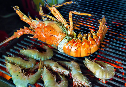 shrimp and lobster seafood BBQ