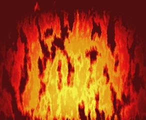 Closeup illustration of the dangerous burning fire.