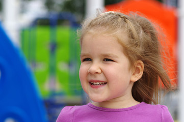 Fototapeta na wymiar girl on a playground