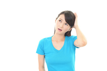 Fototapeta premium がっかりした表情の女性