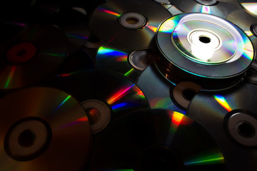 Beautiful light old DVD discs 