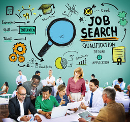 Job Search Qualification Resume Recruitment Hiring Application C