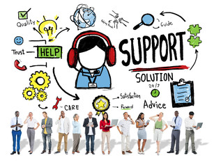 Support Solution Advice Help Care Satisfaction Quality Concept