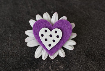 Herz in einer Blüte