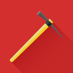 Pick flat icon with long shadow