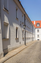 Obraz premium One of the nice streets in Warsaw, Poland