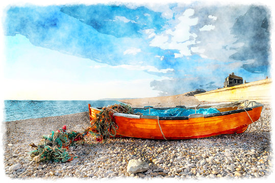 Fisning Boat on Chesil Beach