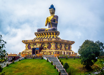 Fototapeta premium giant Buddha statue at Ravangla, Sikkim, India. 